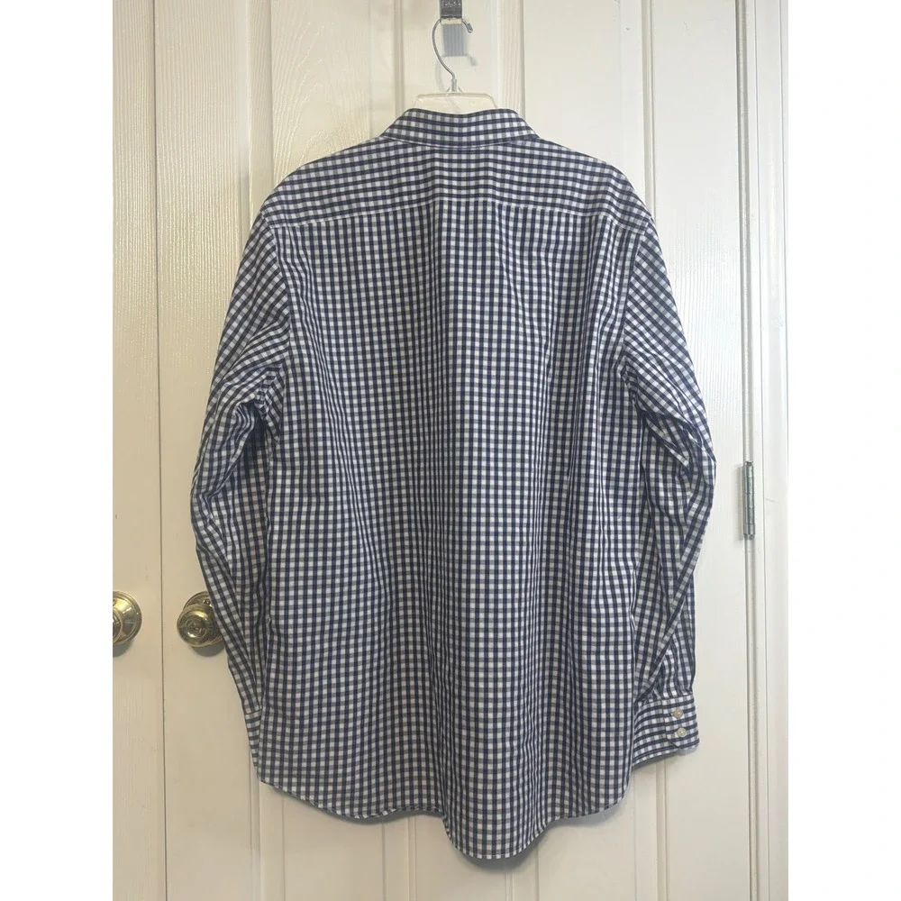 Banana Republic Mens Non-Iron Slim Fit Gingham Shirt XL